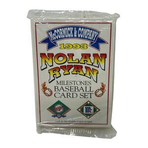 NEW McCormick & Company 1993 Nolan Ryan Milestones baseball card set- SEALED